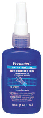 Surface Insensitive Blue Threadlockers, 50 mL, 3/4 in Thread, Blue