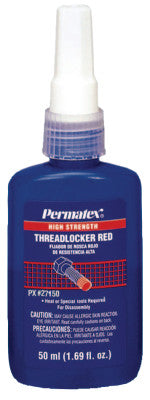 High Strength Red Threadlockers, 50 mL, 1 in Thread, Red