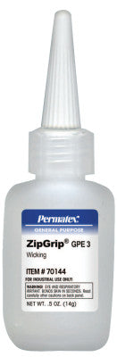 ZipGrip GPE 3 Cyanoacrylate Adhesives, 5 oz, Bottle, Clear