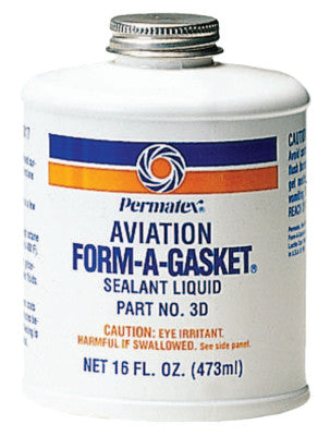 Form-A-Gasket Sealants, No 3, 16 oz Bottle, Dark Brown