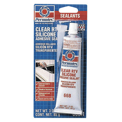 Clear RTV Silicone Adhesive Sealants, 3 oz Tube, Clear