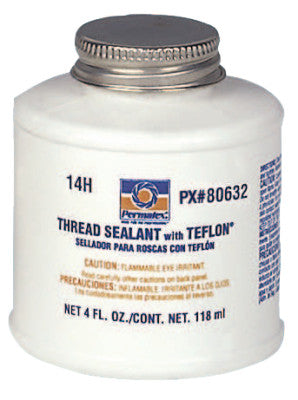 Thread Sealants w/ PTFE, 4 oz Can, White