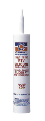 High-Temp Red RTV Silicone Gasket, 11 oz Cartridge, Red