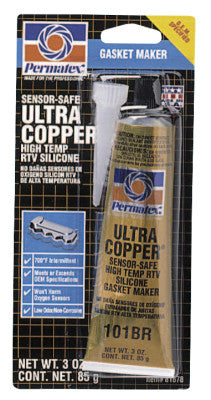 Ultra Series RTV Silicone Gasket Maker, 3 oz Tube, Copper