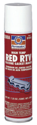 High-Temp Red RTV Silicone Gasket, 7.25 oz Automatic Tube, Red