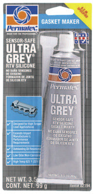 Ultra Series RTV Silicone Gasket Maker, 3.5 oz Tube, Grey