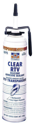 Clear RTV Silicone Adhesive Sealants, 7.25 oz PowerBead Can, Clear