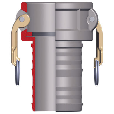 Andrews Type C Cam and Groove Couplers, 2 in x 2 1/16 Male, Aluminum