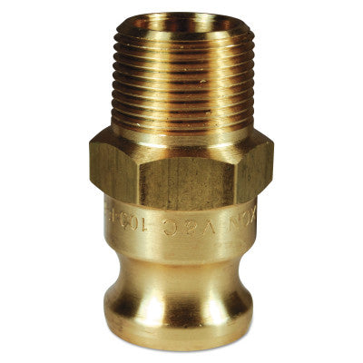 Andrews/Boss-Lock Type F Cam and Groove Adapters, 3/4 in (NPT) Male, Brass