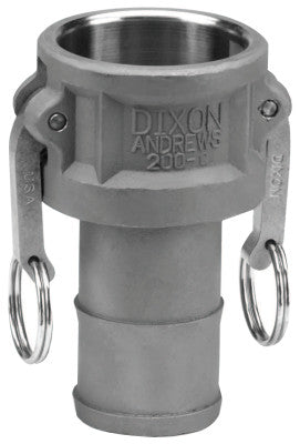 Andrews Type C Cam and Groove Couplers, 1 1/2 in, Stainless Steel