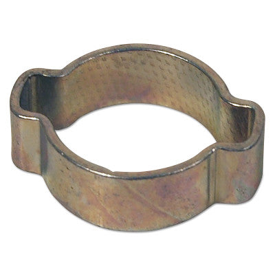 Double-Ear Pinch-On Clamps, 9/16 in Dia, 0.295 in Wide, Steel