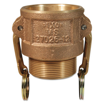 Andrews Type B Cam and Groove Couplers, 2 in (NPT) Male, Brass