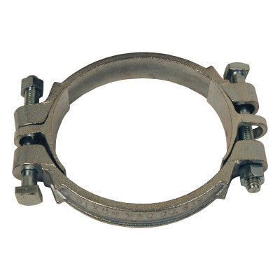 Double Bolt Hose Clamps, 4 1/4"-4 15/16" Hose OD, Malleable Iron, 10/Bx