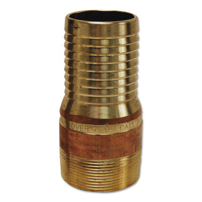 King Combination Nipples, 1 1/4 in x 1 1/4 in (NPT) Male, Brass