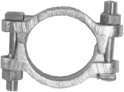 Double Bolt Hose Clamps, 1 3/4"-2 3/64" Hose OD, Malleable Iron, 25/Bx