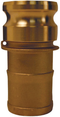 Global Type E Adapters, 2 1/2 in, Hose Barb/Male, Brass