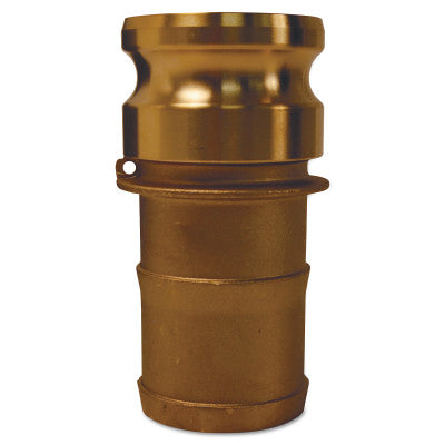 Global Type F Adapters, 2 1/2 in, Male/Male, Brass