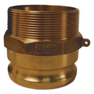 Global Type F Adapters, 1 1/2 in, Male/Male, Brass