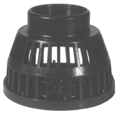 Threaded Black Polyethylene Strainers, Strainer, 3 in Inlet