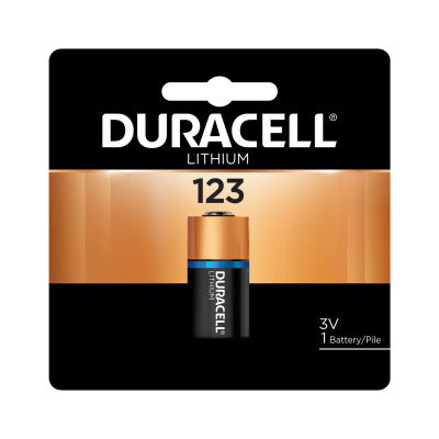 Duracell Procell Batteries, Lithium Cell, 3 V, 123