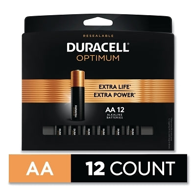 DURACELL OPTIMUM ALKALINE BATTERIES  AA  12/PK