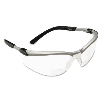 BX Safety Eyewear, +2.0 Diopter Polycarbon Hard Coat Lenses, Silver/Black Frame