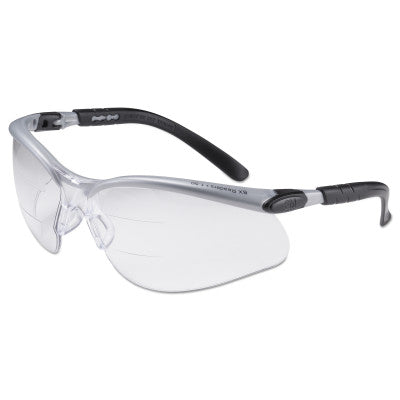 BX Safety Eyewear, +2.0 Diopter Polycarbon Anti-Fog Lenses, Silver/Black Frame