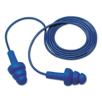 E-A-R Ultrafit Earplugs, Elastomeric Polymer, Corded, Poly Bag