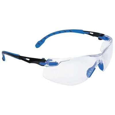 Solus 1000-Series Protective Eyewear, Clear Lens, Anti-Fog, Black/Blue Frame