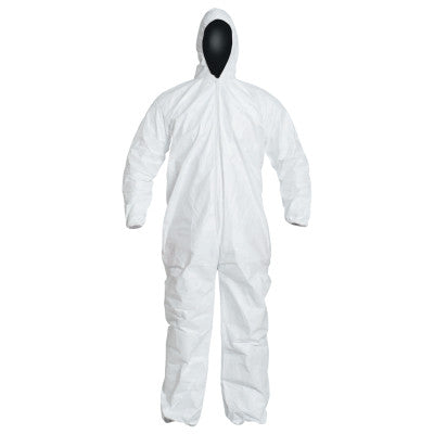 Tyvek IsoClean Coverall with attached Hood, White, 2X-Large