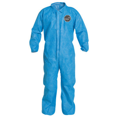 Proshield 10 Coveralls Blue with Elastic Wrists and Ankles, Blue, 2X-Large