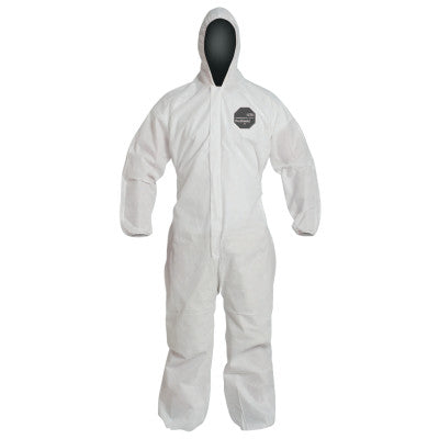 Proshield 10 Coveralls White with Attached Hood, White, 4X-Large