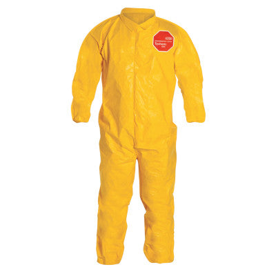 YELLOW TYCHEM QC COVERALL ZIP FRT ELA ANKLES/WRI