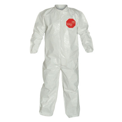 Tychem SL Coveralls with Elastic Wrists and Ankles, White, 2X-Large