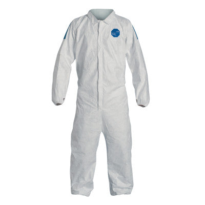 Tyvek 400D Coveralls with Elastic Wrists and Ankles, Blue/White, 2X-Large