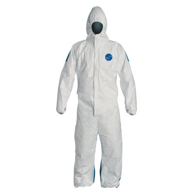 Tyvek 400D Coveralls with Attached Hood, Blue/White, 2X-Large