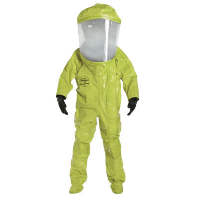 Tychem TK Encapsulated Level A Suit Front Entry, Lime Yellow, Medium