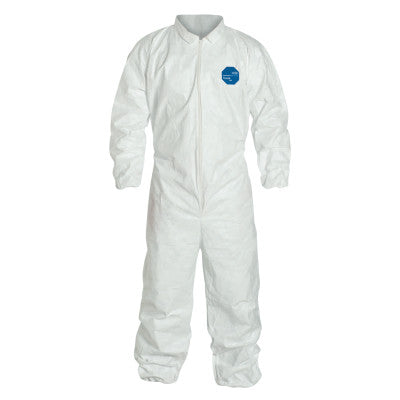 Tyvek Coveralls with Elastic Wrists and Ankles, White, 2X-Large