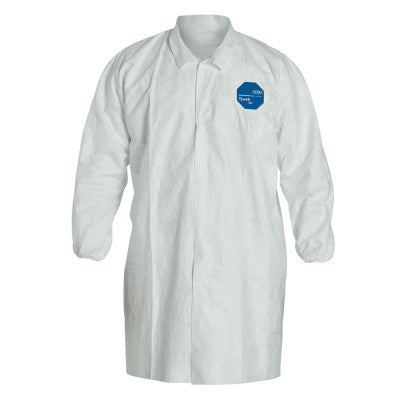 Tyvek Lab Coats No Pockets Knee Length, X-Large, DuPont Tyvek Lab Coat