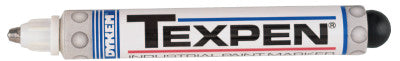 Dykem TEXPEN Industrial Paint Markers, White, 3/32 in, Medium