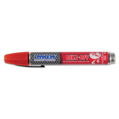 RINZ OFF 44 Water Removable Temporary Markers, Red, Broad