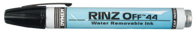 RINZ OFF 44 Water Removable Temporary Markers, White, Broad