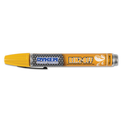 RINZ OFF 44 Water Removable Temporary Markers, Yellow, Broad