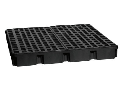 Drum Modular Spill Platforms w/o Drain, Black, 10,000 lbs, 60.5 gal, 52.5"x51.5"