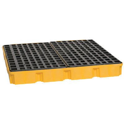 4-Drum Modular Platforms, Yellow, 10,000 lb, 60.5 gal, 52 1/2 in x 51 1/2 in