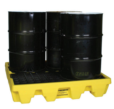 Spill Containment Pallets, Yellow, 8,000 lbs, 66 gal, 51 1/2 in x 51 1/2 in