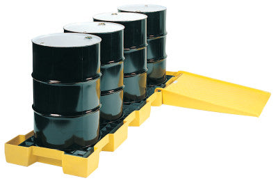 Spill Containment Platforms, Yellow, 10,000 lb, 60.5 gal, 30 1/4 in x 103 1/2 in