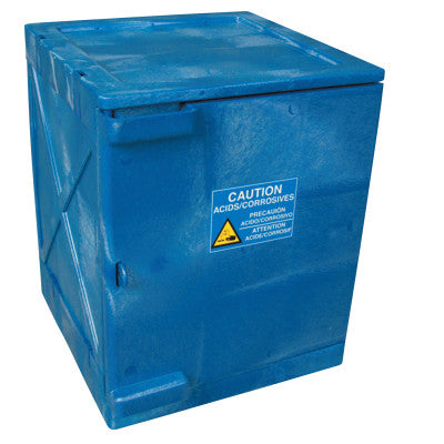 Modular Quik-Assembly Poly Cabinet, HDPE, 4 Gallon, Blue