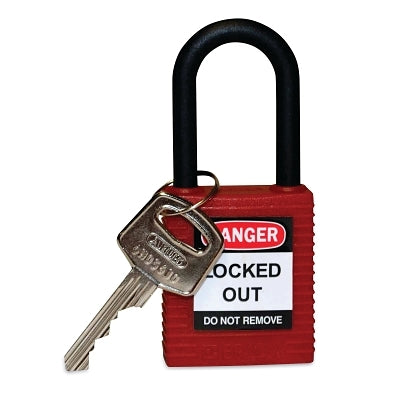 NYLON LOCK  1.5" KD RED NYLON SHACKLE