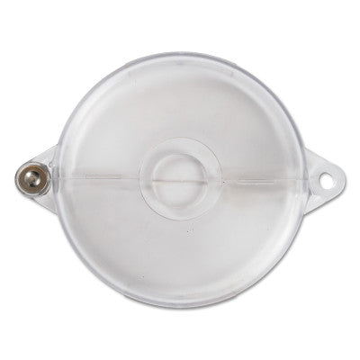 Clear Gate Valve Lockouts, 0.375 in Dia. Shackle, 7.3w x 1.9h, Transparent